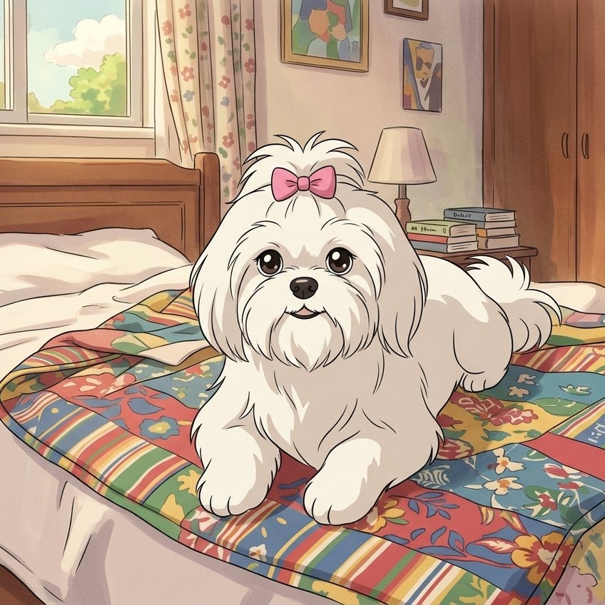 A mesma foto transformada em arte no estilo Mangá Ghibli