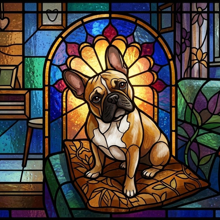 A mesma foto transformada em arte no estilo Vitral