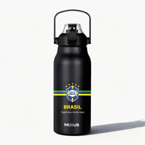 Garrafa - Modus - 1,7L - Preto - Brasão - Hexa - Customizi