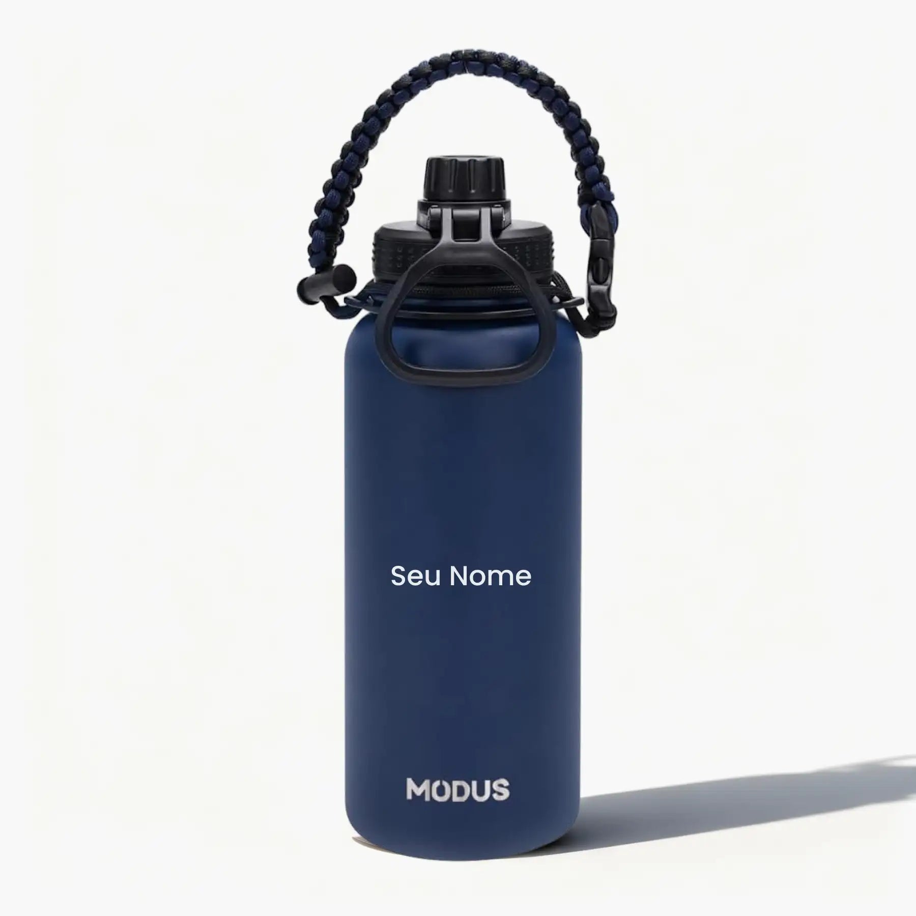 Garrafa Modus 1L Azul Texto Horizontal - customizi