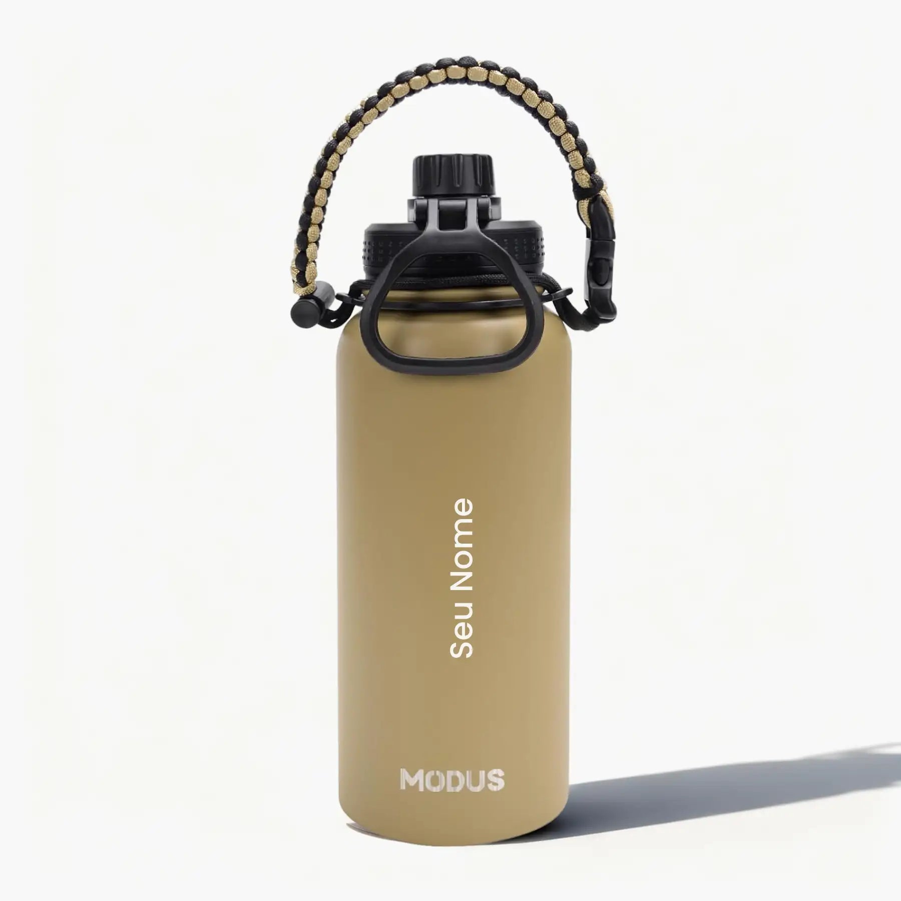 Garrafa Modus 1L Caqui Texto Vertical - customizi
