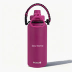Garrafa Modus 1L Rosa Texto Horizontal - customizi
