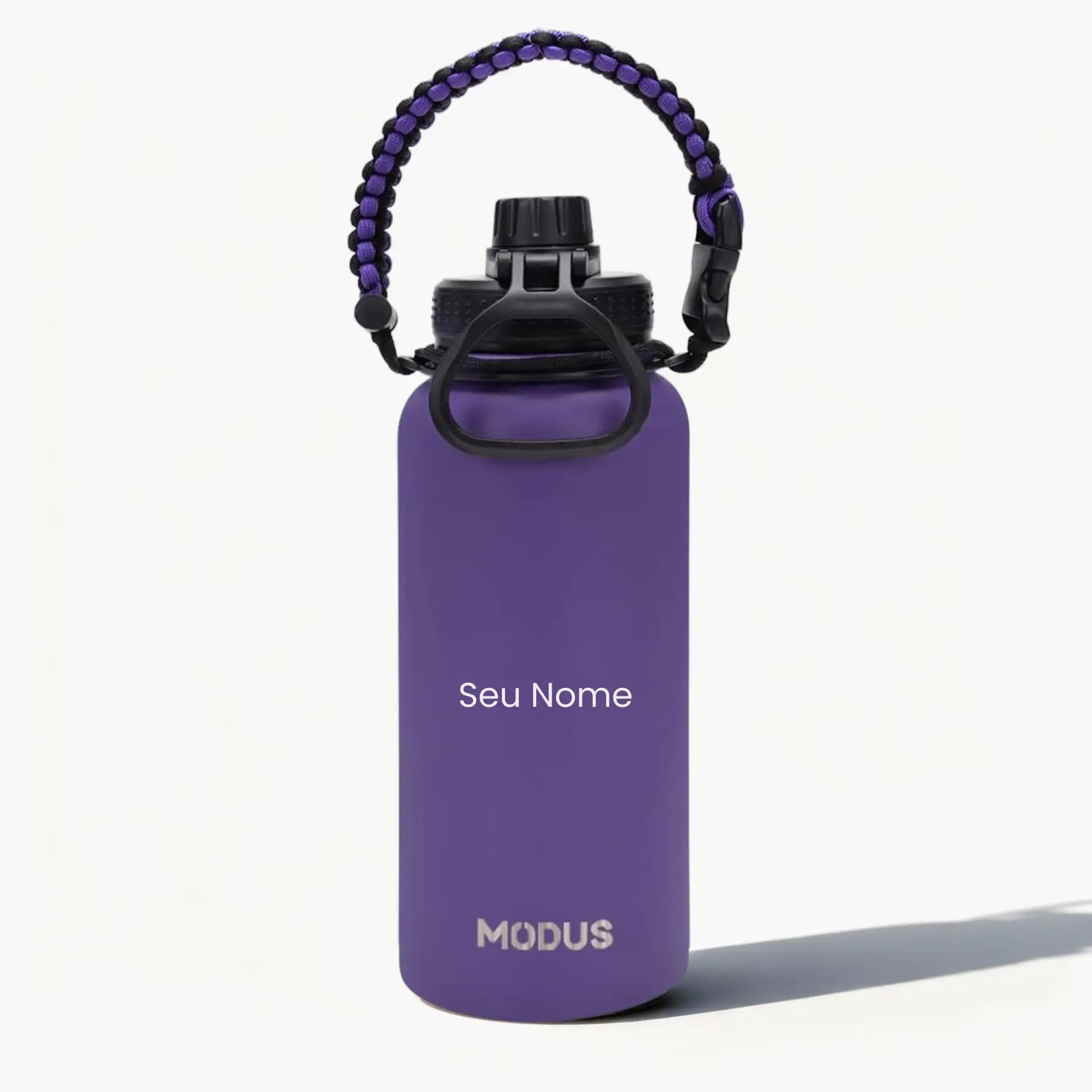 Garrafa Modus 1L Roxa Texto Horizontal - customizi