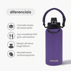 Garrafa Modus 1L Roxa Texto Horizontal - customizi