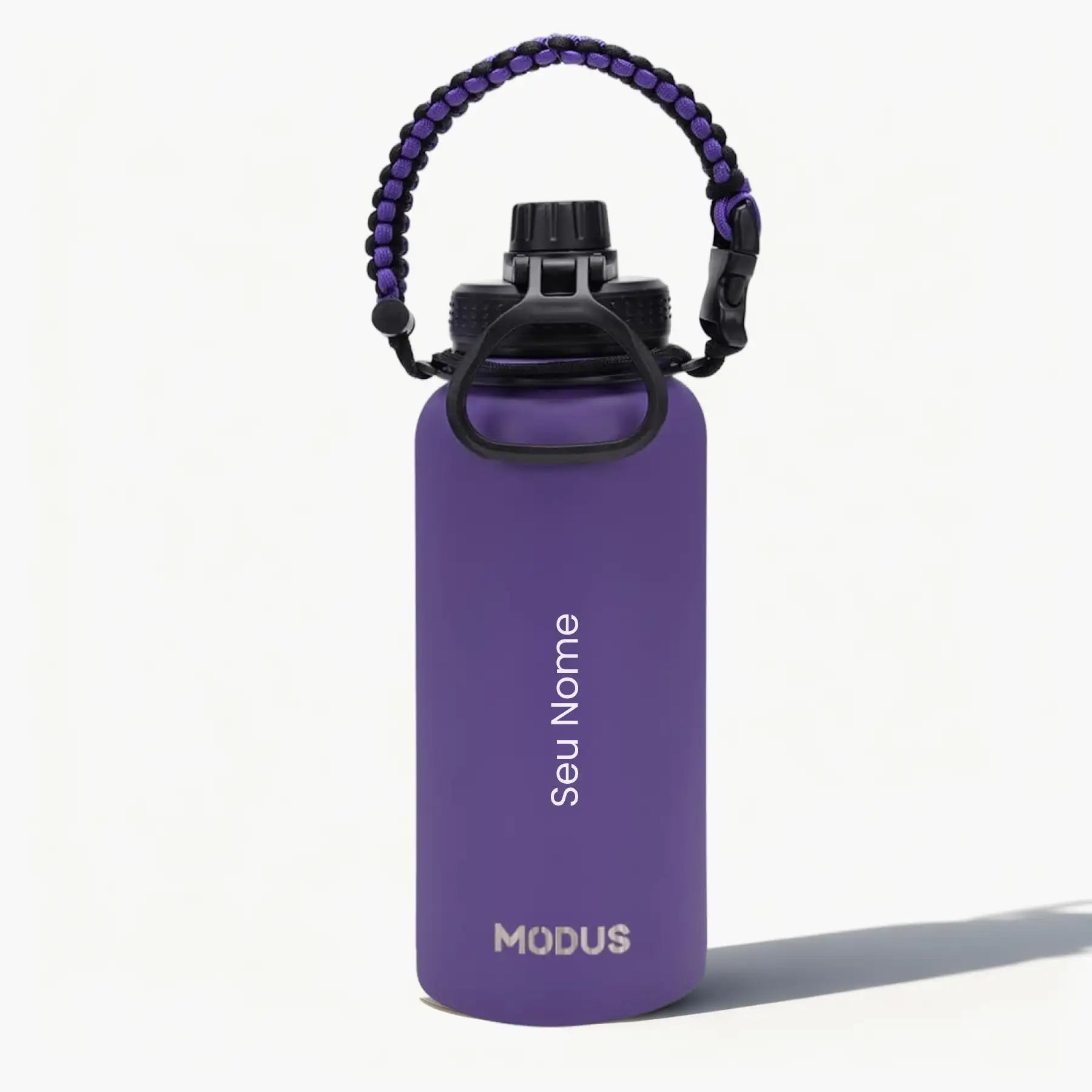 Garrafa Modus 1L Roxa Texto Vertical - customizi