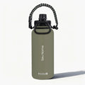 Garrafa Modus 1L Verde Oliva Texto Vertical - customizi