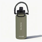 Garrafa Modus 1L Verde Oliva Texto Vertical - customizi