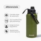 Garrafa Modus 1L Verde Texto Horizontal - customizi