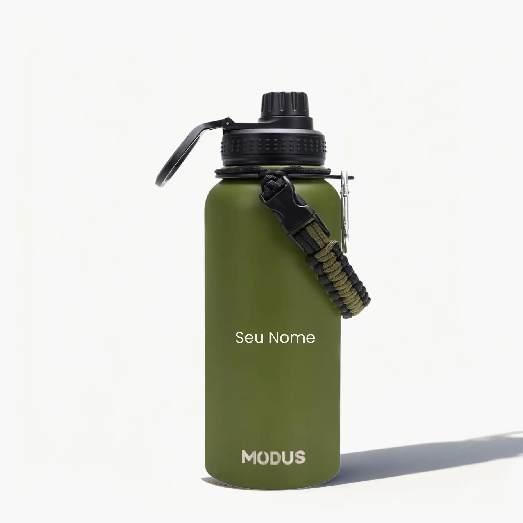 Garrafa Modus 1L Verde Texto Horizontal - customizi