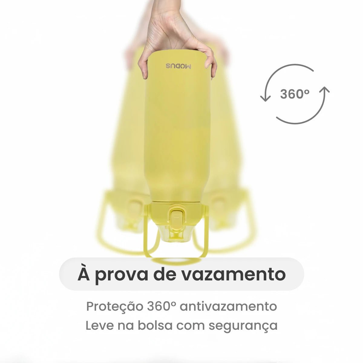 Garrafa Térmica Modus 1,7L Amarela Texto Vertical - customizi