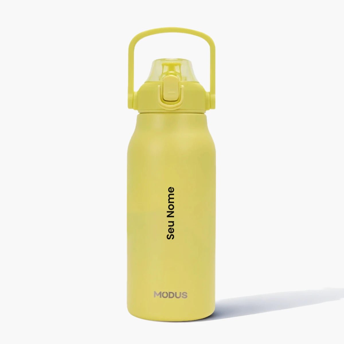Garrafa Térmica Modus 1,7L Amarela Texto Vertical - customizi