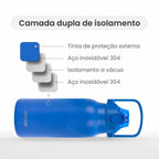 Garrafa Térmica Modus 1,7L Azul Texto horizontal - customizi
