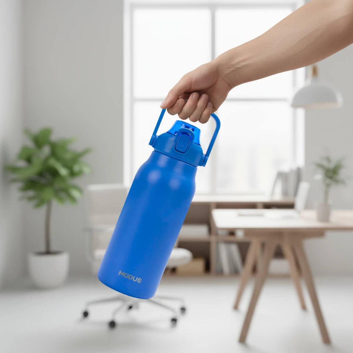 Garrafa Térmica Modus 1,7L Azul Texto Vertical - Customizi