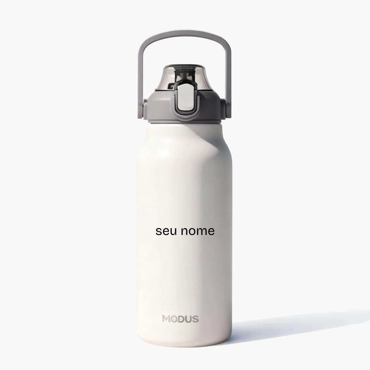 Garrafa Térmica Modus 1,7L Branca Texto horizontal - customizi