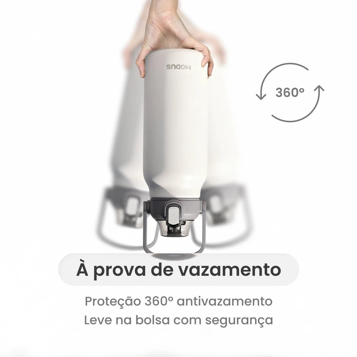 Garrafa Térmica Modus 1,7L Branca Texto Vertical - customizi