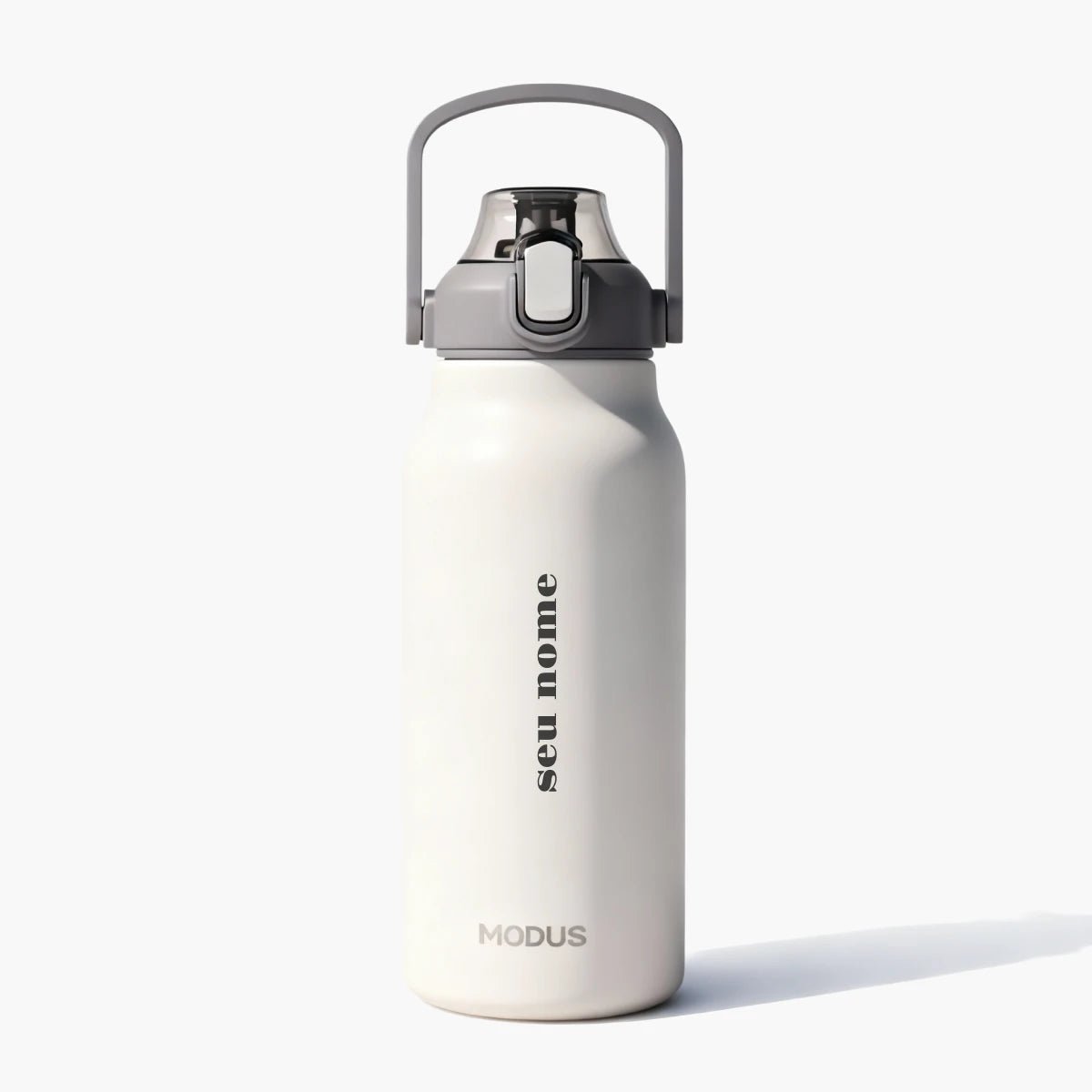 Garrafa Térmica Modus 1,7L Branca Texto Vertical - customizi