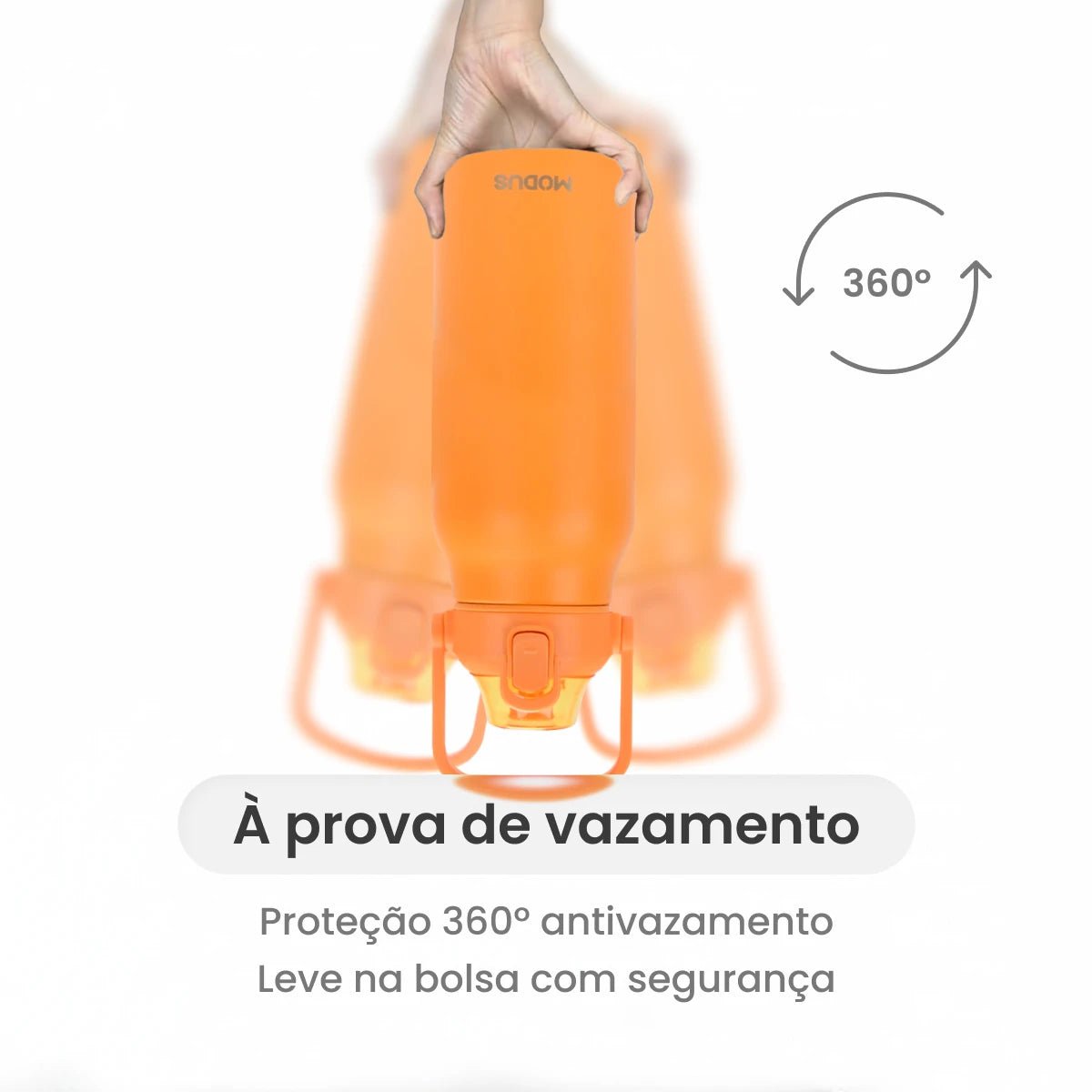 Garrafa Térmica Modus 1,7L Laranja Texto Vertical - customizi