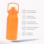 Garrafa Térmica Modus 1,7L Laranja Texto Vertical - customizi