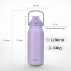 Garrafa Térmica Modus 1,7L Lilás Texto Vertical - customizi