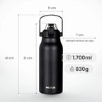 Garrafa Térmica Modus 1,7L Preta Esporte - customizi
