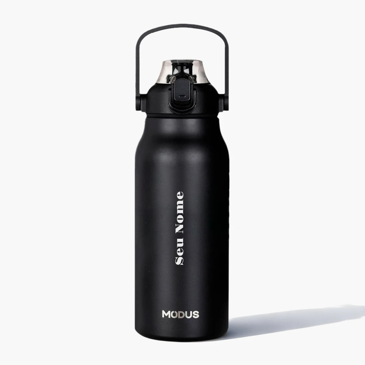 Garrafa Térmica Modus 1,7L Preta Texto Vertical - customizi