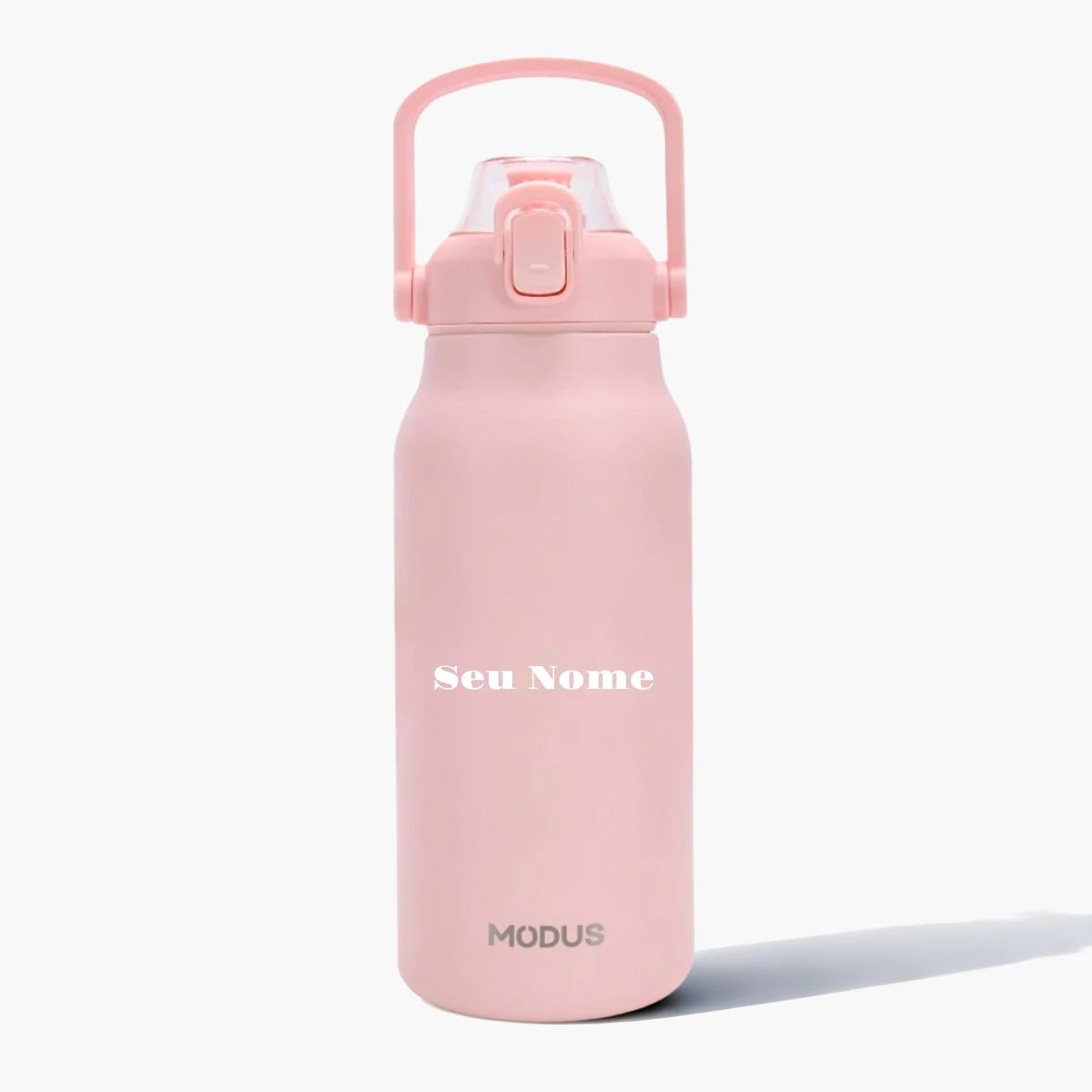 Garrafa Térmica Modus 1,7L Rosa Texto horizontal - customizi