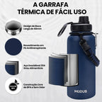 Modus 950ml Garrafa Térmica Inox 304 Com Alça Paracord Azul - marinho - Customizi