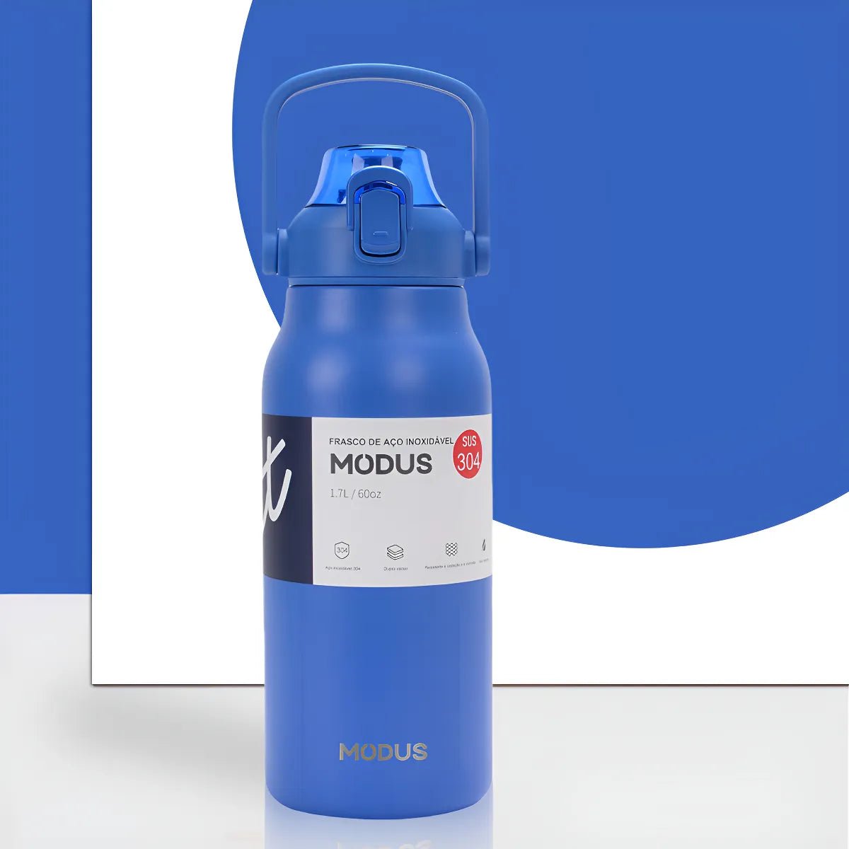 Modus Garrafa Térmica 1,7L Isolamento A Vácuo Azul - Customizi