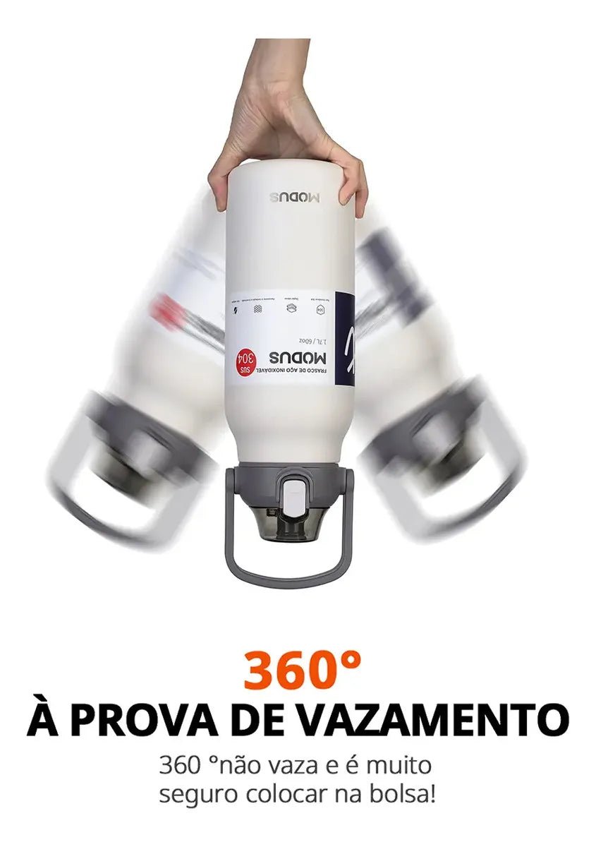 Modus Garrafa Térmica 1,7L Isolamento A Vácuo Branco - Customizi