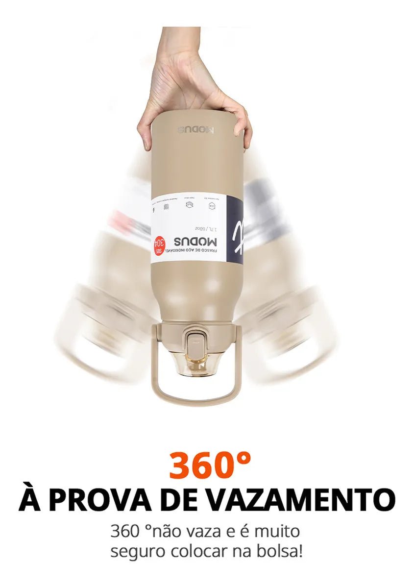Modus Garrafa Térmica 1,7L Isolamento A Vácuo Caqui - Customizi