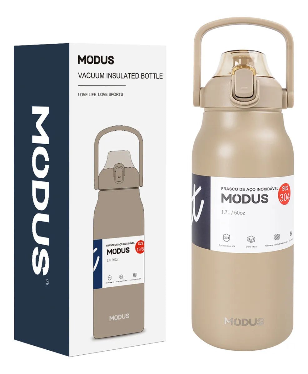 Modus Garrafa Térmica 1,7L Isolamento A Vácuo Caqui - Customizi