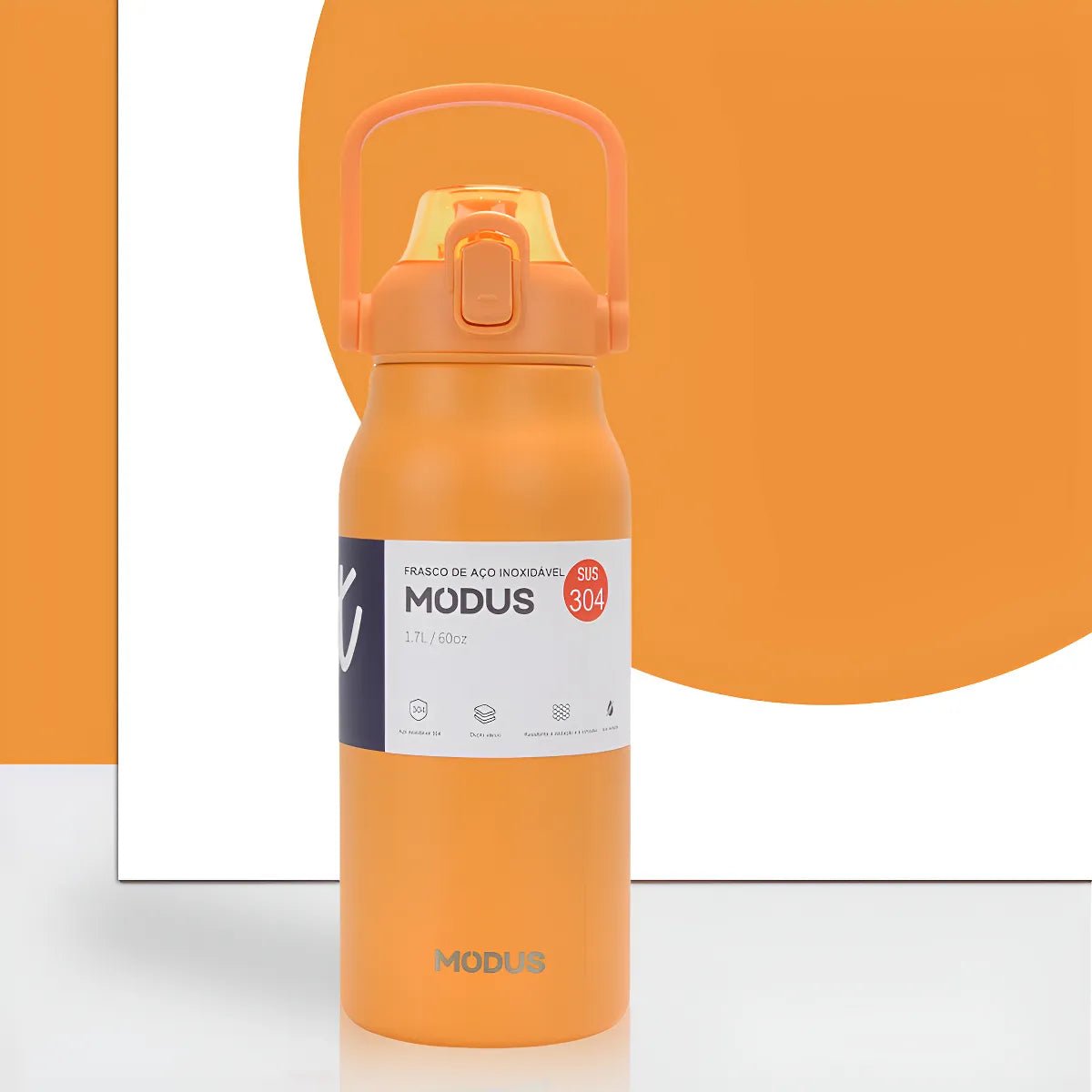 Modus Garrafa Térmica 1,7L Isolamento A Vácuo Laranja - Customizi