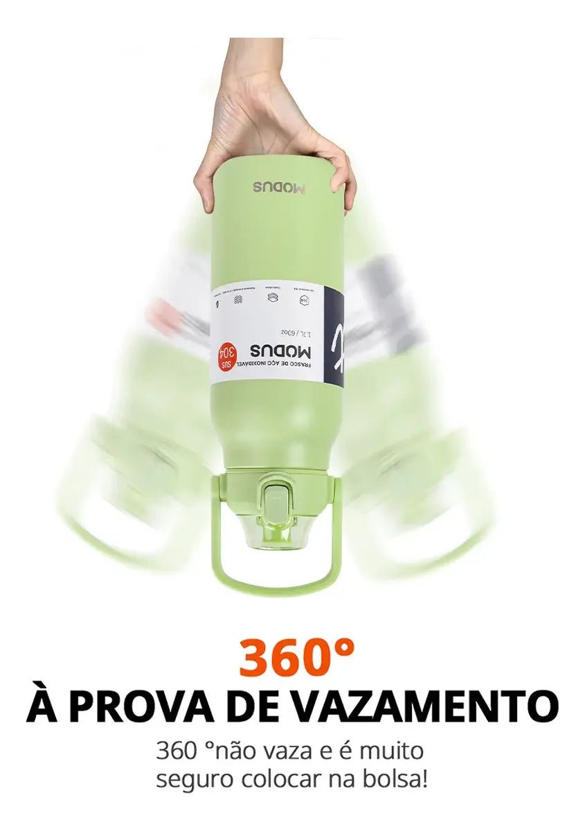 Modus Garrafa Térmica 1,7L Isolamento A Vácuo Verde - Customizi