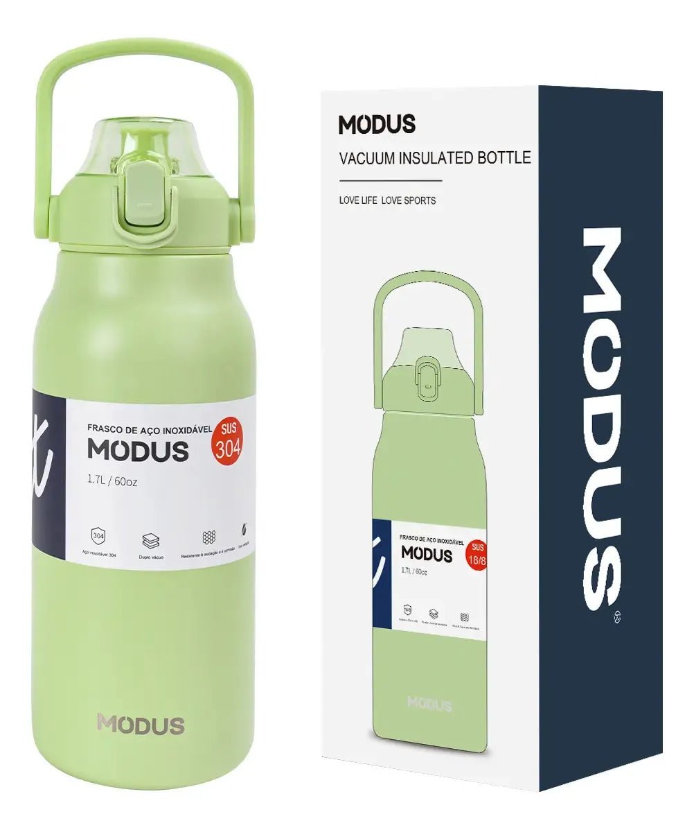 Modus Garrafa Térmica 1,7L Isolamento A Vácuo Verde - Customizi