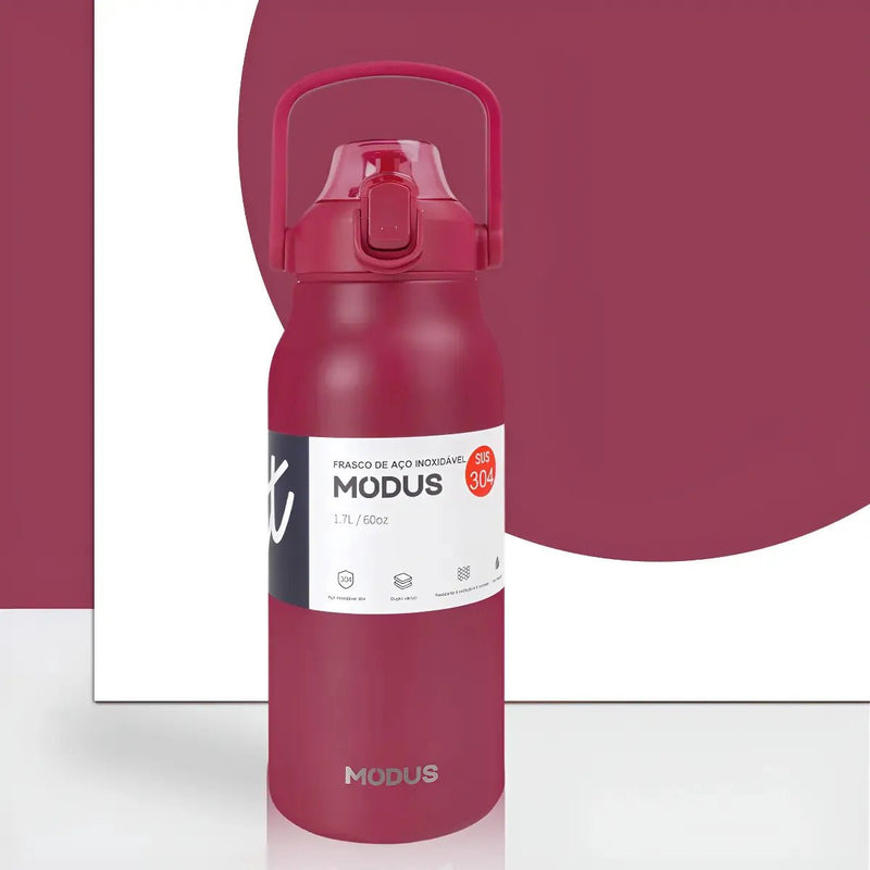 Modus Garrafa Térmica 1,7L Isolamento A Vácuo Vermelho - Customizi