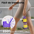 Modus Garrafa Térmica 750ml Aço Inox 304 Com Base De Silicone E Alça Paracord Amarelo E Violeta - Customizi