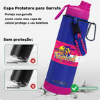 Modus Garrafa Térmica 750ml Aço Inox 304 Com Base De Silicone E Alça Paracord Azul E Rosa - Customizi