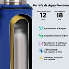 Modus Garrafa Térmica 750ml Aço Inox 304 Com Base De Silicone E Alça Paracord Azul E Rosa - Customizi