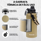 Modus Garrafa Térmica 950ml Aço Inox 304 Com Alça Paracord Cor Caqui - Customizi