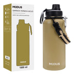 Modus Garrafa Térmica 950ml Aço Inox 304 Com Alça Paracord Cor Caqui - Customizi