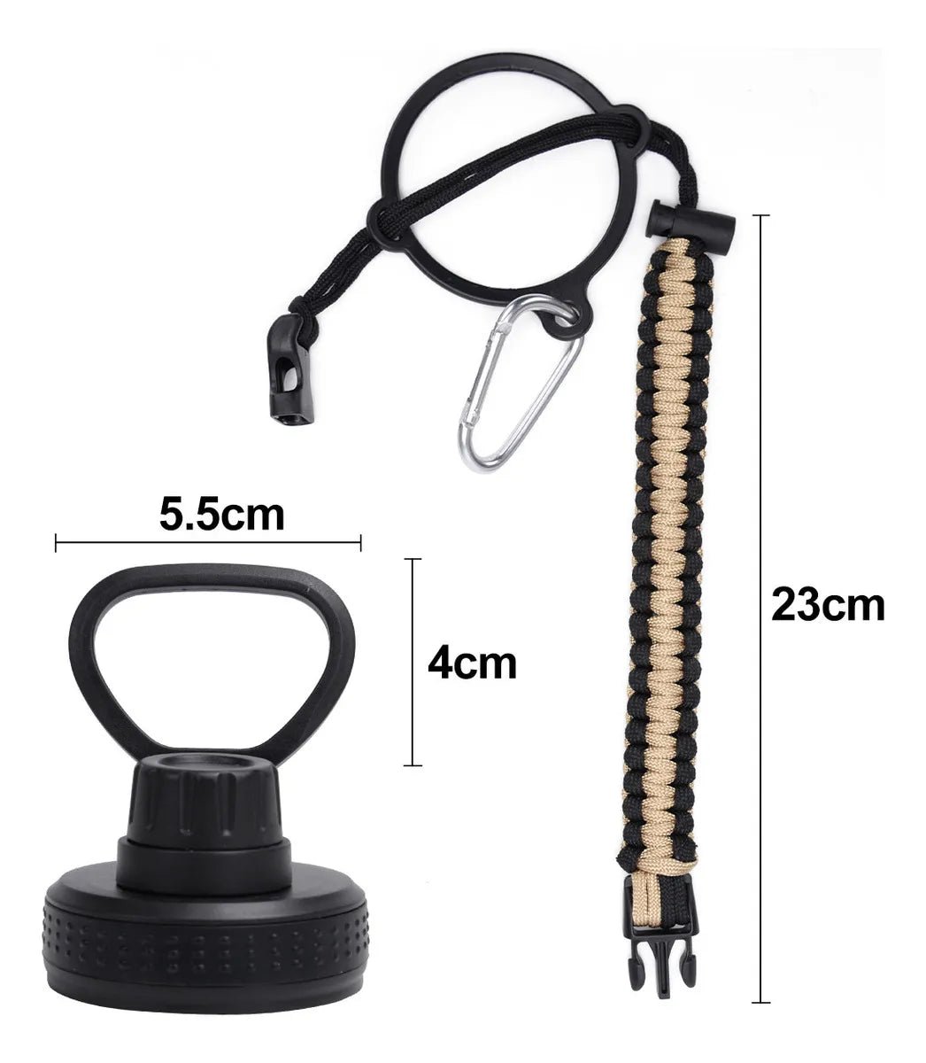 Modus Garrafa Térmica 950ml Aço Inox 304 Com Alça Paracord Cor Caqui - Customizi