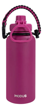 Modus Garrafa Térmica 950ml Aço Inox 304 Com Alça Paracord Cor Fúcsia - Customizi