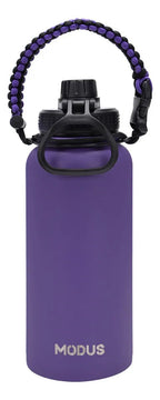 Modus Garrafa Térmica 950ml Aço Inox 304 Com Alça Paracord Cor Roxo - Customizi