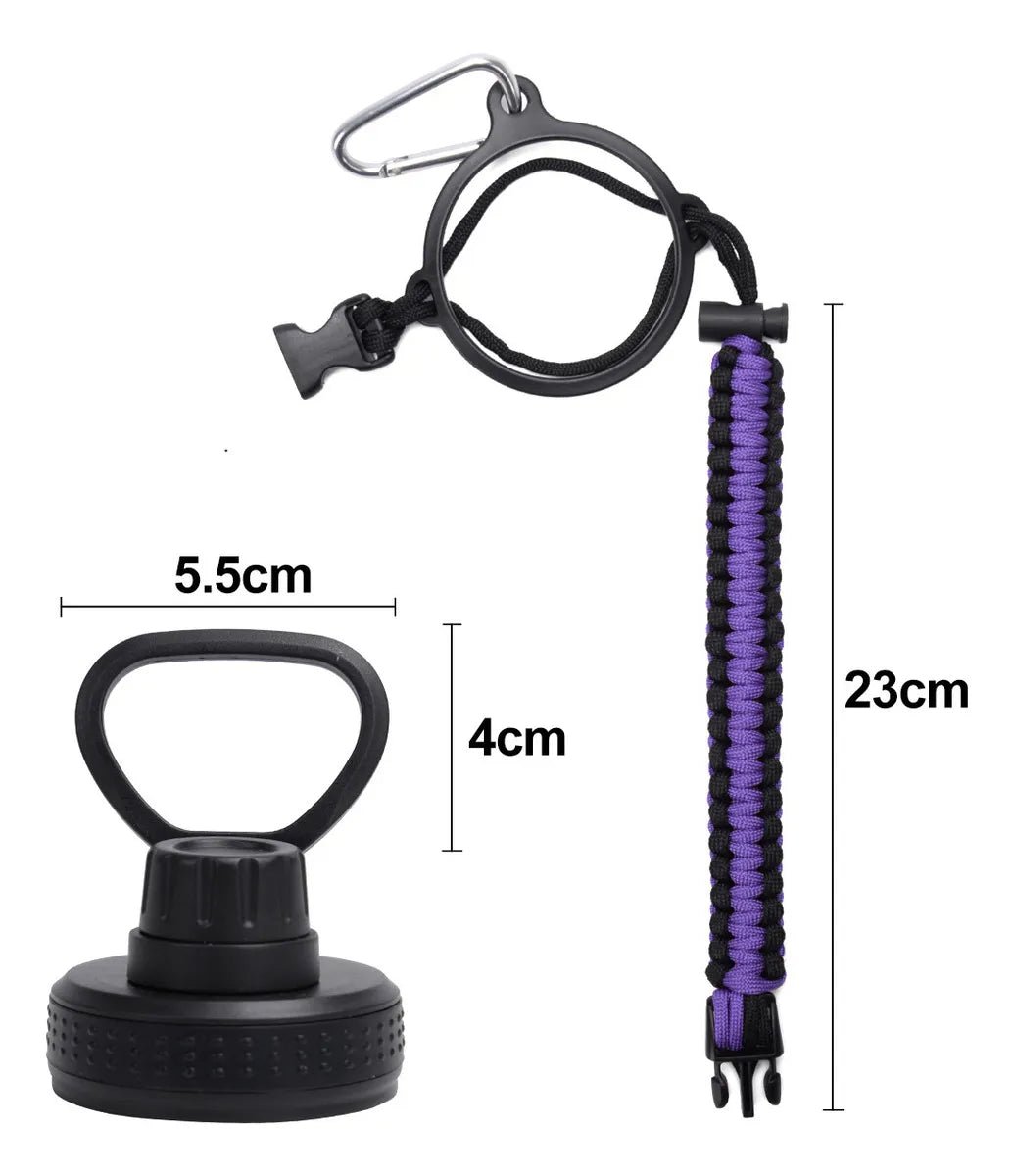 Modus Garrafa Térmica 950ml Aço Inox 304 Com Alça Paracord Cor Roxo - Customizi