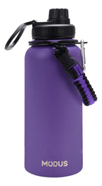 Modus Garrafa Térmica 950ml Aço Inox 304 Com Alça Paracord Cor Roxo - Customizi