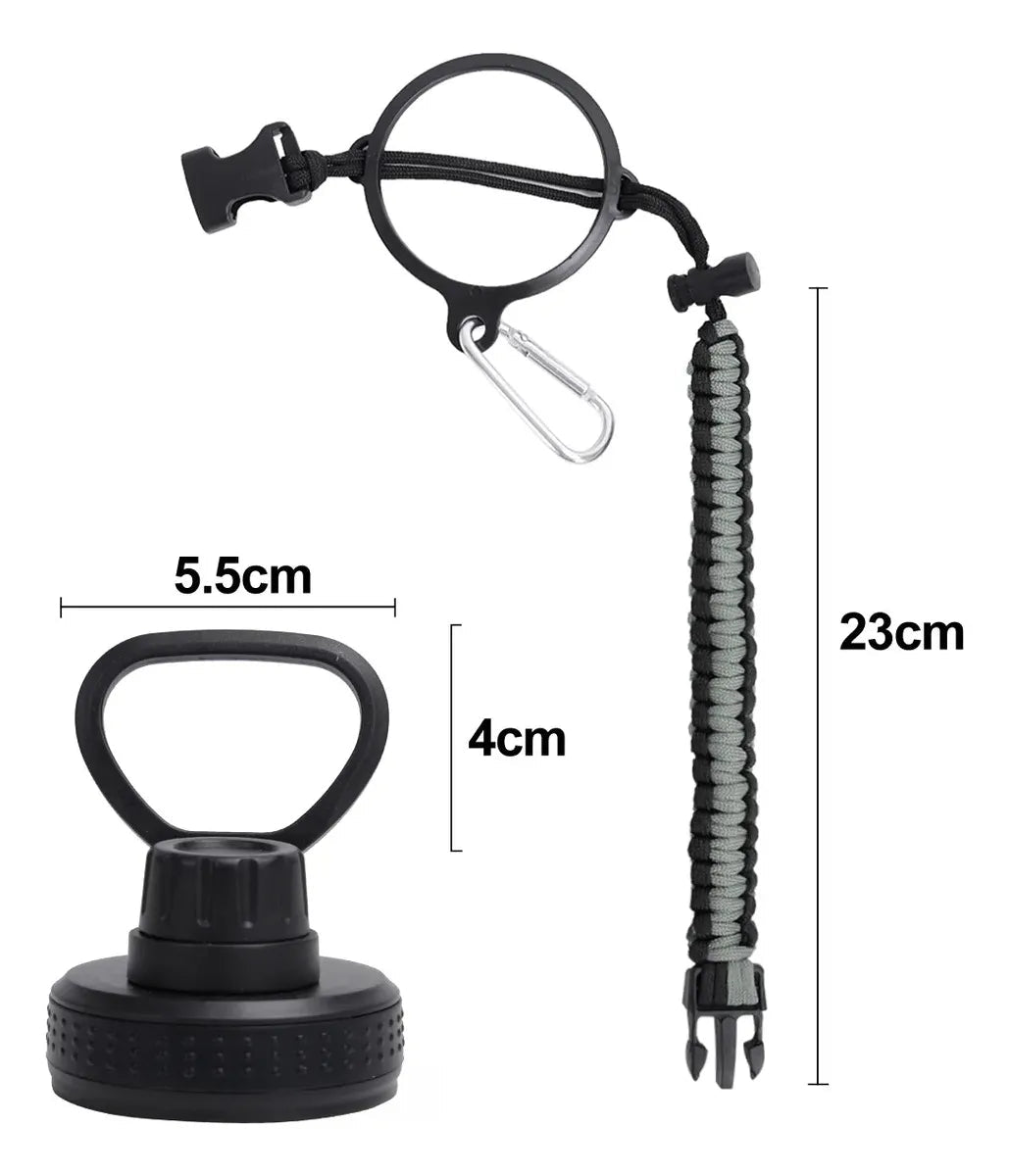 Modus Garrafa Térmica 950ml Aço Inox 304 Com Alça Paracord Cor Verde Oliva - Customizi
