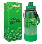 Modus Garrafa Térmica 950ml Aço Inox 304 Com Base De Silicone e Alça Paracord Verde Limão - Customizi
