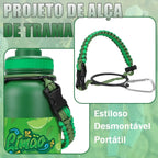 Modus Garrafa Térmica 950ml Aço Inox 304 Com Base De Silicone e Alça Paracord Verde Limão - Customizi