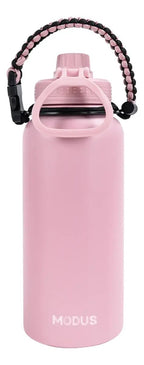 Modus Garrafa Térmica 950ml Aço Inox 304 Isolamento a Vácuo Cor Rosa - Customizi